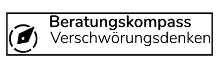Logo mit Schriftzug "Beratungskompass Verschwörungsdenken".