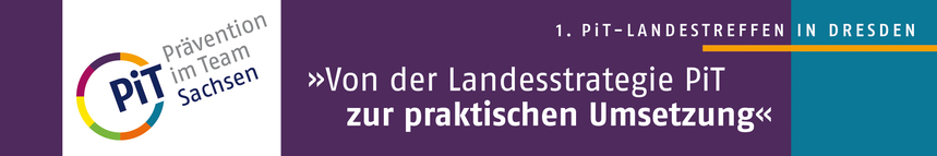 Grafik in weiß, lila, blau mit der Einladung zum 1. PiT-Landestreffen am 5. Juli 2023