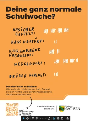 Plakat der Aktionswoche gegen Extremismus