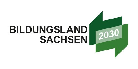 Schriftzug "Bildungsland Sachsen 2030"