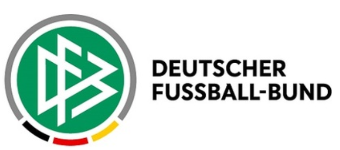 Logo vom Deutschen Fuball-Verband auf weißem Grund mit grünem Logo und der Schrift Deutscher Fußball-Verband