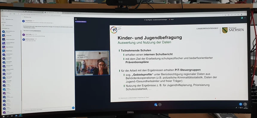 Das Bild zeigt einen Screenshot aus dem DPT-TV Vortrag zu Prävention im Team