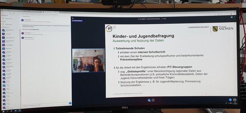 Das Bild zeigt einen Screenshot aus dem DPT-TV Vortrag zu Prävention im Team