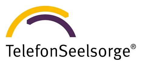 Das schlichte Logo der Telefon-Seelsorge. Darunter die Anmerkung »Anonym. Kompetent. Rund um die Uhr.«