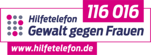 Telefonnummer des Hilfetelefon für Gewalt Gegen Frauen: 116 016