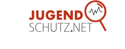 Logo von jugendschutznet, weißer Untergrund mit der Aufschift